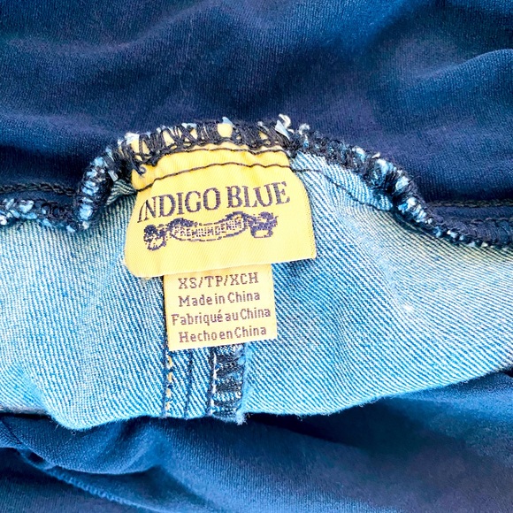 Maternity Blue Jean Shorts - Picture 3 of 3